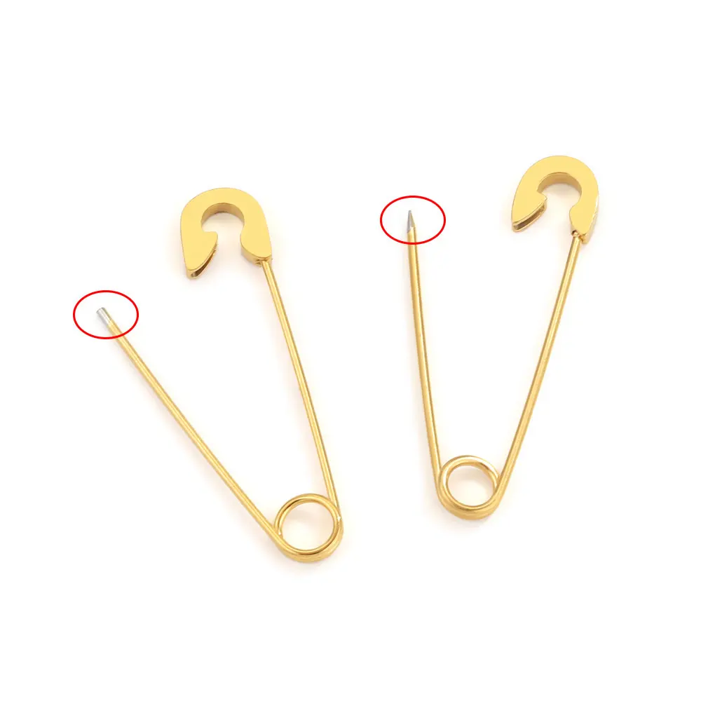 5pcs Stainless Steel Safety Pins DIY Needles Large Pin For Clothes Safety Pin Paper Clip Brooch Apparel Accessories Wholesale