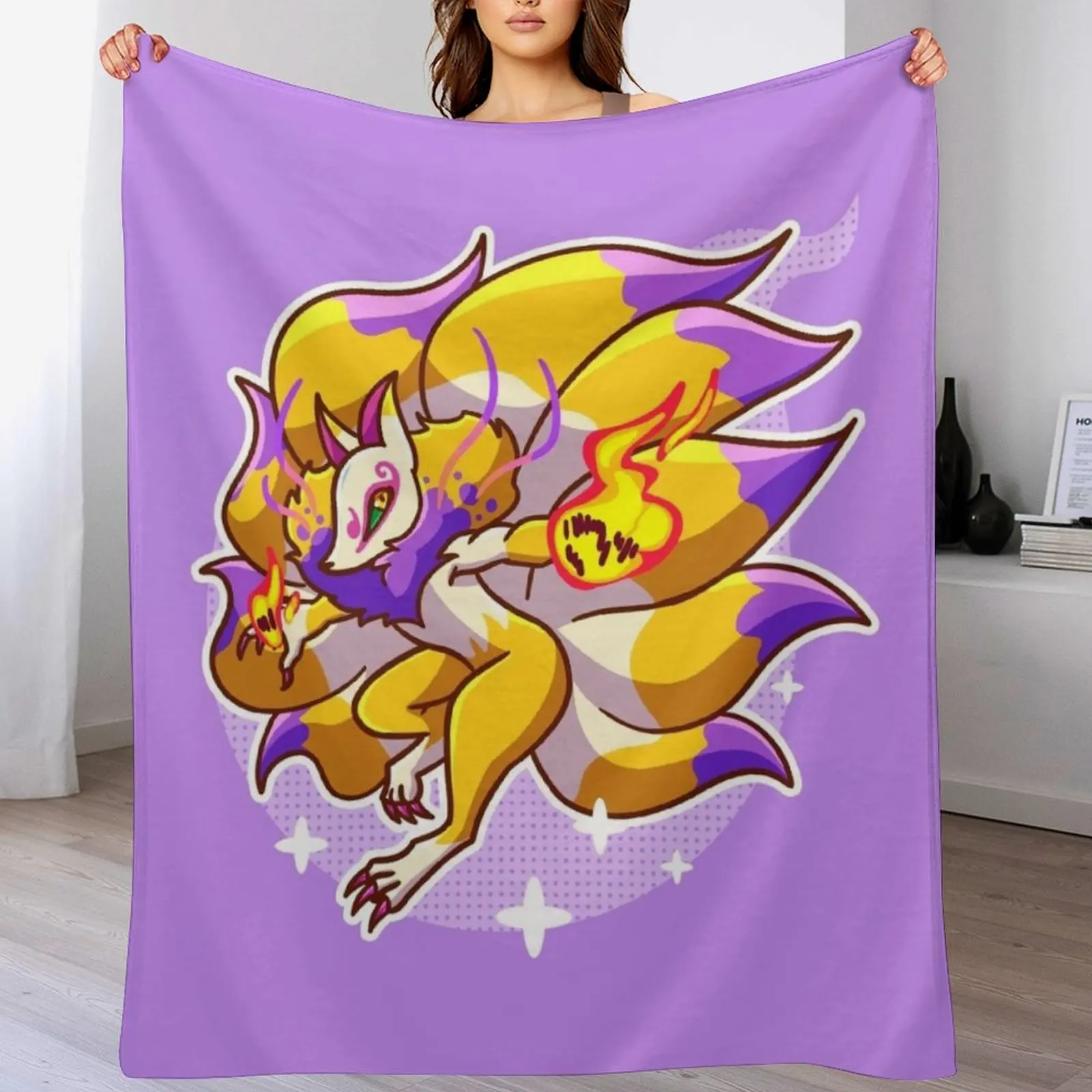 

Kyubi Throw Blanket Sofa Throw Decoratives for babies warm for winter Blankets