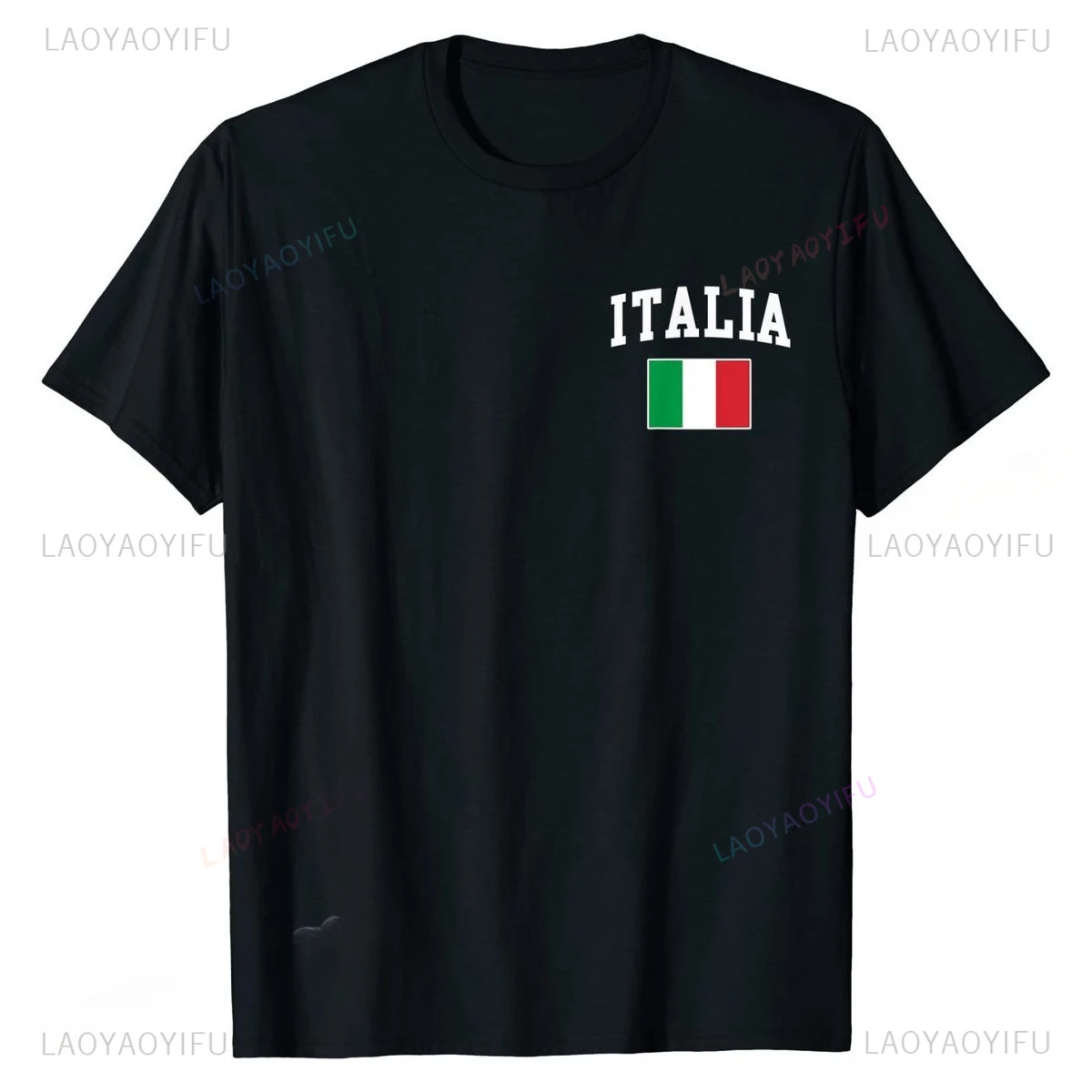 Italia Flag Italy Italian Italiano T-Shirt High Quality Cotton Tshirts Printed on Slim Fit Mens Tees Outdoors Breathable Tops