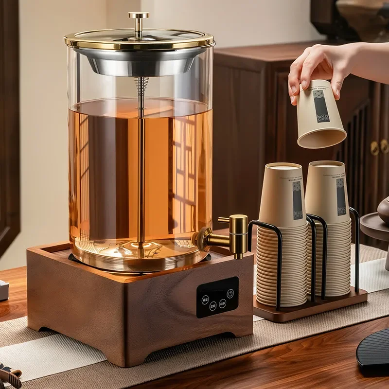 Large Capacity Glass Beverage Dispenser with Faucet Heat Resistant Cold Kettle for Commercial Use Traditional Chinese