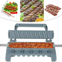 Row Kebab Maker Bbq Meat Skewer Machine Kebab Press Maker Reusable Plastic Bbq Skewer Maker Kafta Kebab Preparation BBQ Tools