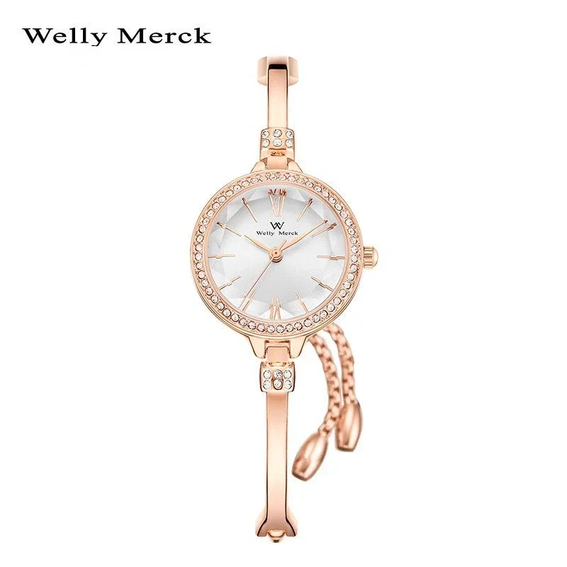 Welly Merck-Relógio Quartz para Meninas, Relógios de Moda, Genuíno, Novo