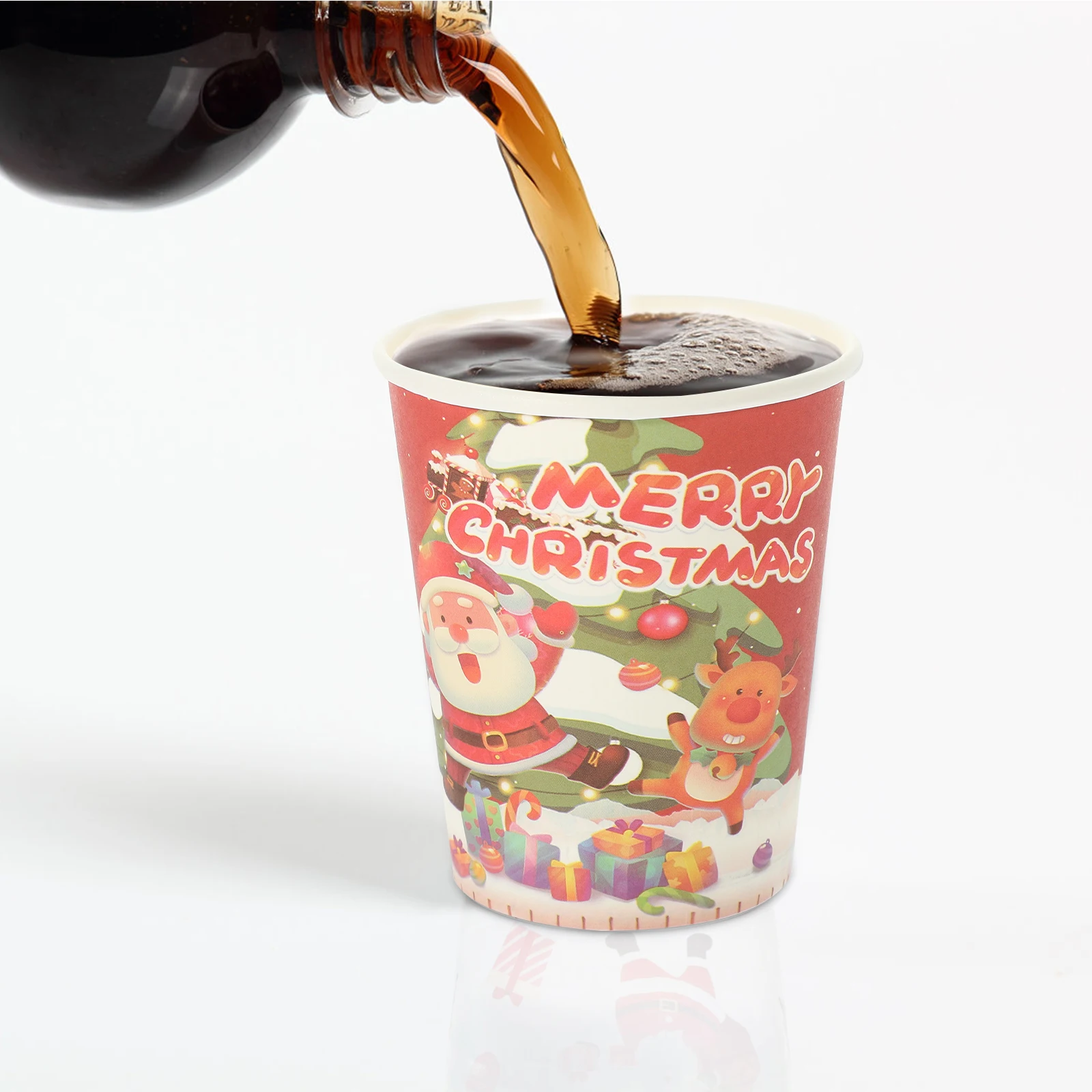 

1 set 1 Set Of Christmas Party Paper Plates Disposable Tableware Kit Elegant Decorative Plates For Xmas Use Lightweight Durable