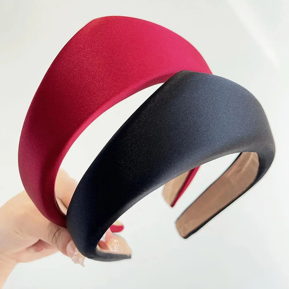 

Triangle Crown Headband for Women Satin Crown Hair Hoop Europe and America Retro Sponge Hairband Crown Style Hair accessories