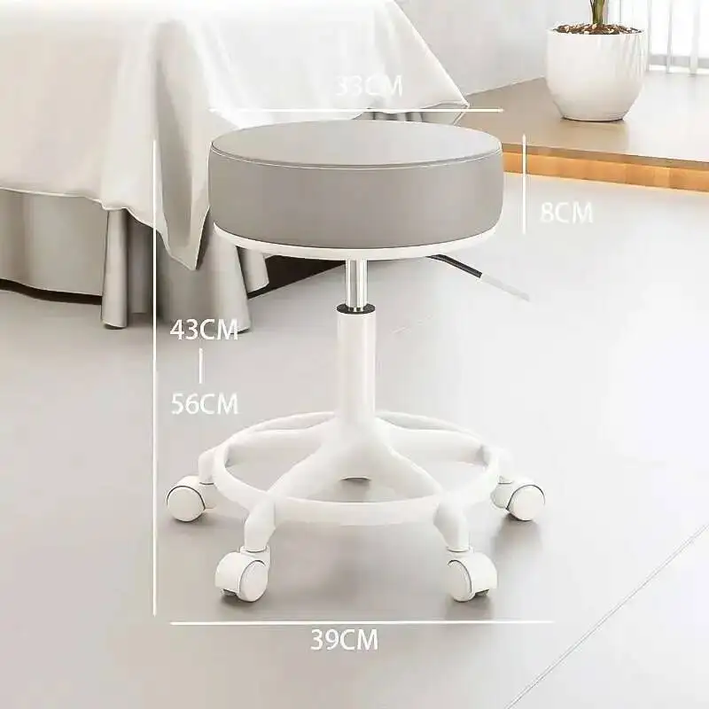 كرسي صالون كراسي مصفف الشعر غرفة المعيشة عجلات دوارة مسمار الدورية المهنية تصفيف الشعر صالون الحلاقة Cadeira De Barbeiro #5