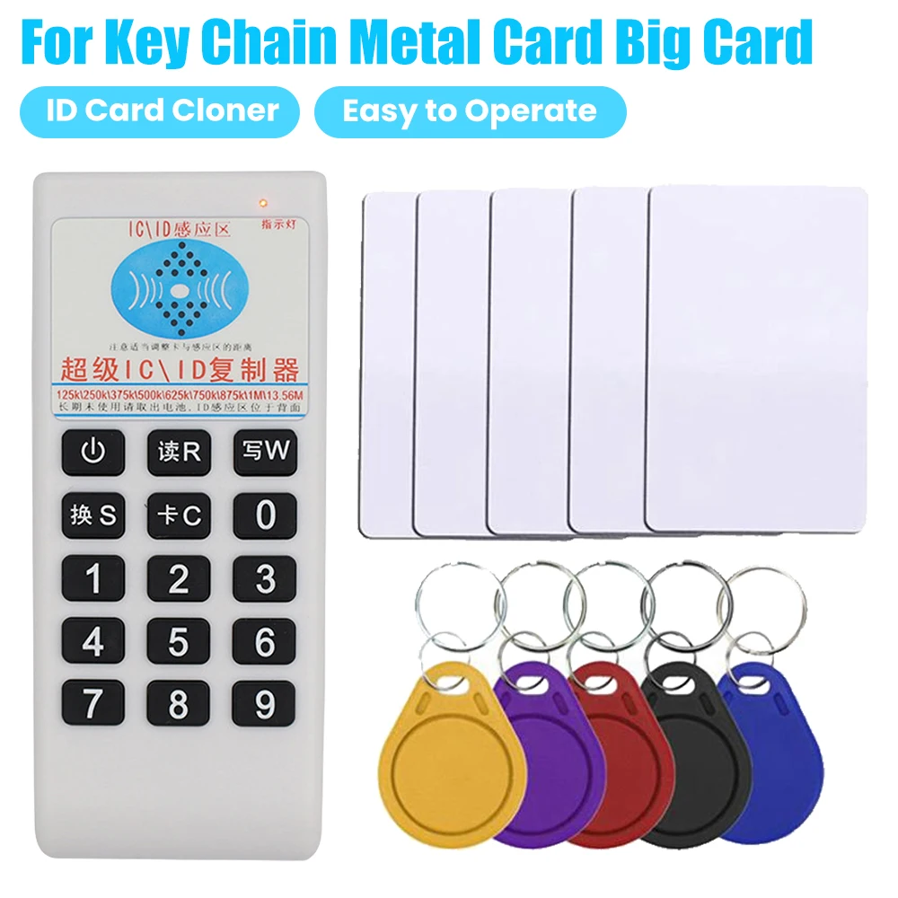 Handheld Rfid Duplicator Copier Duplicator Cloner RFID NFC IC Card Key Uid Reader Writer 125Khz-13.56MHZ Cloner Programmer Copy