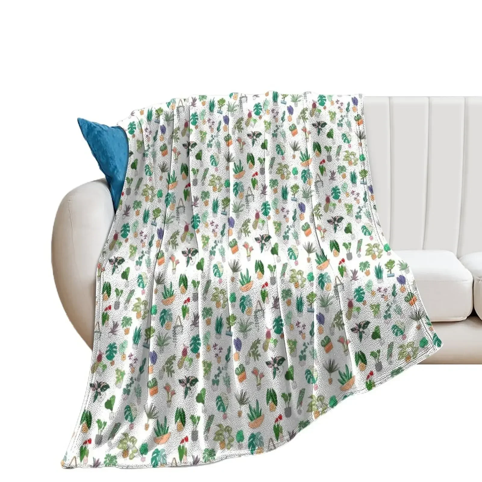 

The Plant Alphabet Pattern Throw Blanket Summer Luxury Throw Blankets