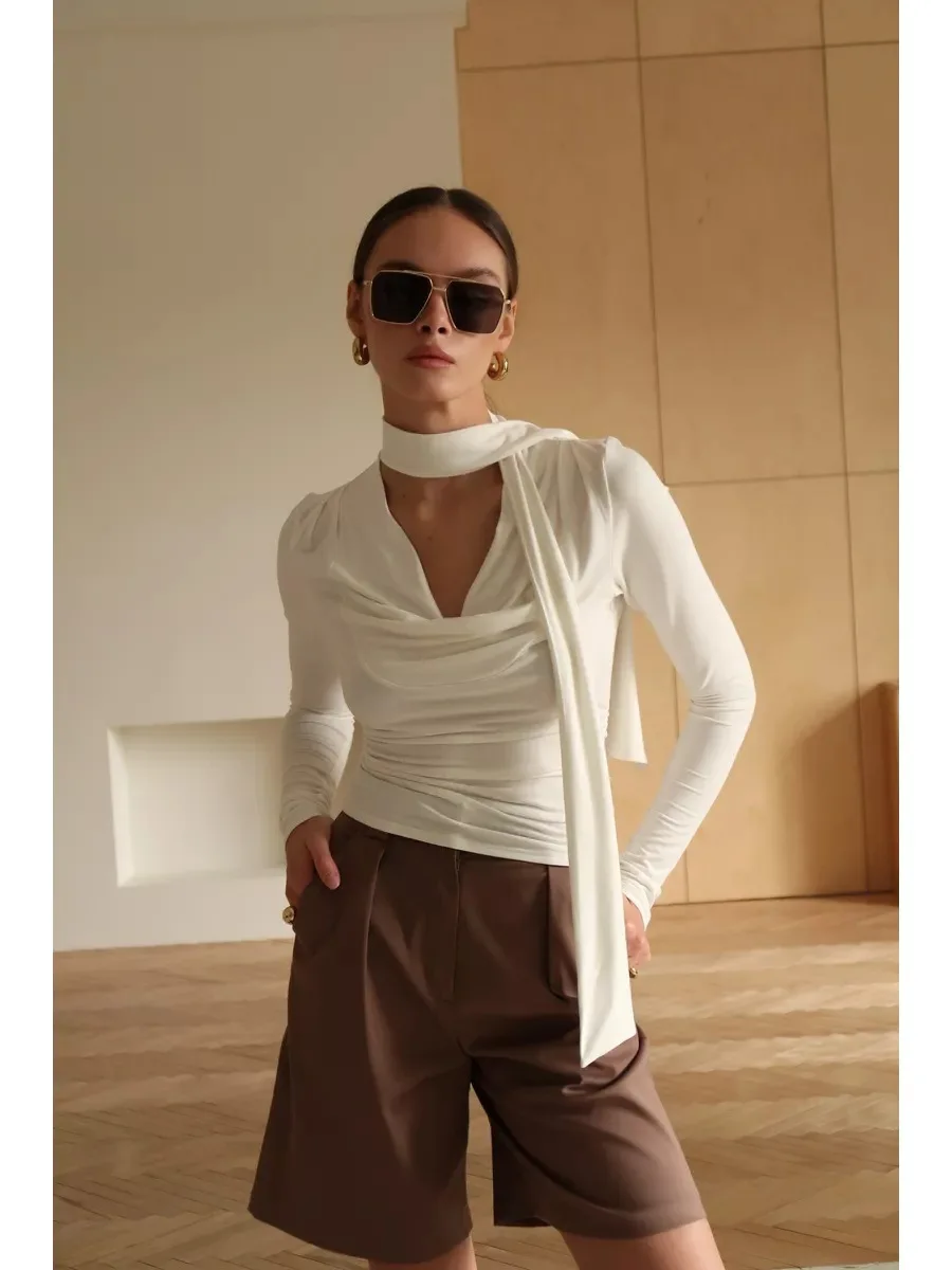 Pullover sexy da donna con spalle scoperte abiti basic lavorati a maglia autunno tutto-fiammifero spacco laterale semplice tenero sottile delicato seducente