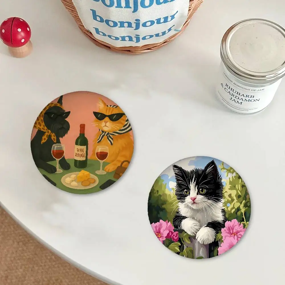 Henri Matisse Cat Minimalist Exquisite Tinplate Brooches: Sleek Badge Lapel Pins For Bag Accessories, Practical Souvenir Gifts