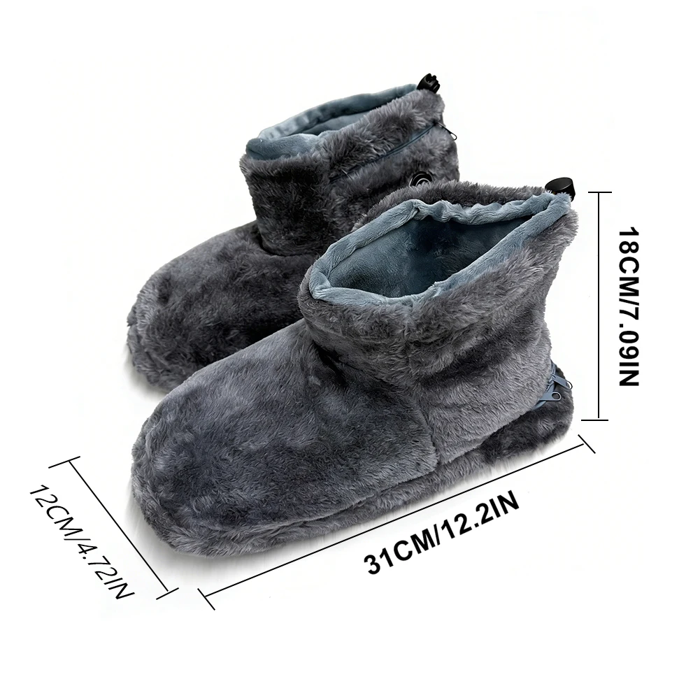 Image 7: Chaussons chauffants USB, pantoufles électriques confortables, chaussures chauffantes électriques pour hommes et femmes