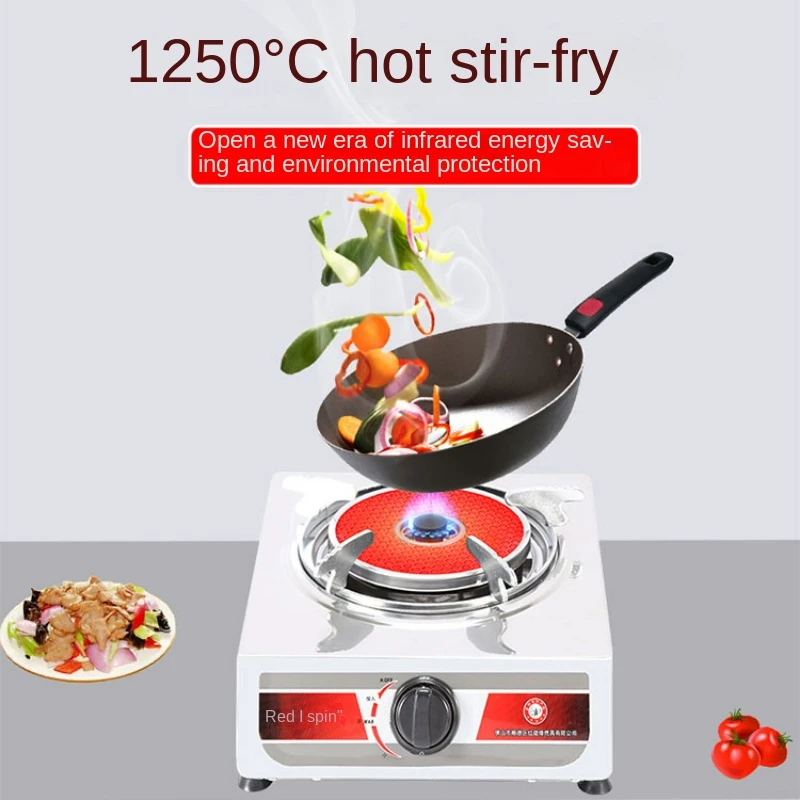 Fierce Fire Liquefied Gas Stove, Desktop Stainless Steel, Child Lock Protection, Ideal for Camping