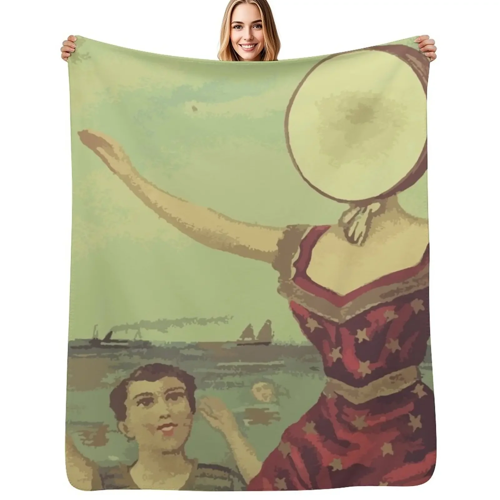 

Neutral Milk Hotel In the Aeroplane Over the Sea Cover Throw Blanket Extra Large Throw Decorative Beds Flannel Blanket