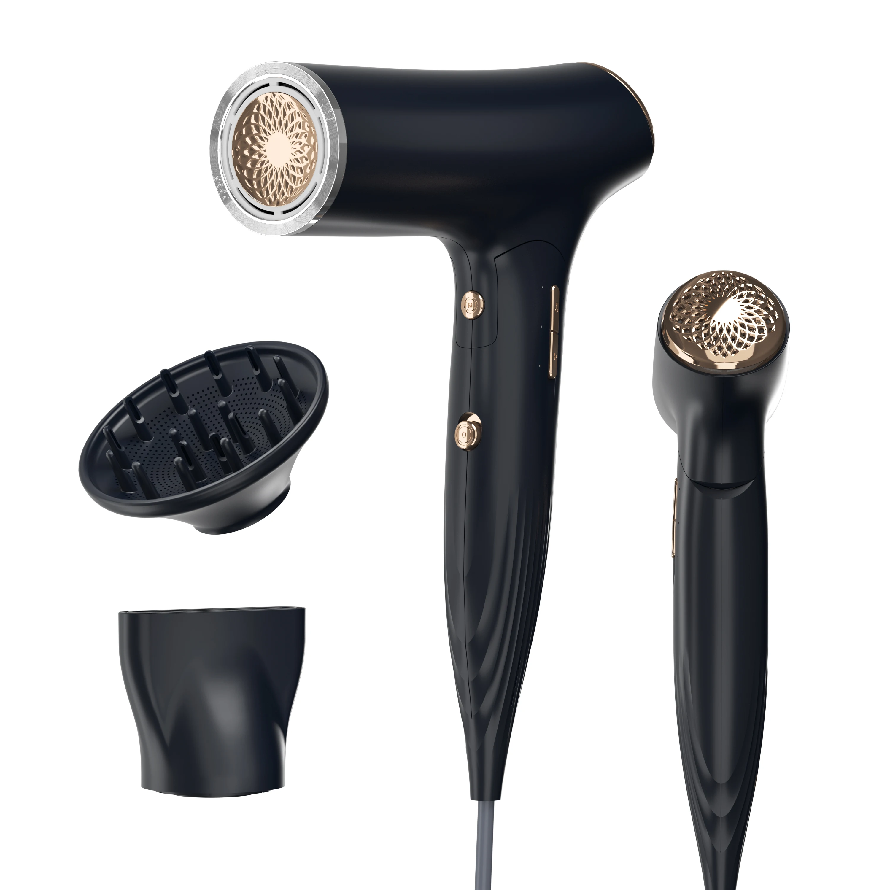 110000 RPM High-Speed Electric Foldable Hair Dryer 1500W Portable Ionic Blow Dryer with Diffuser and Negative Ion for Hotels