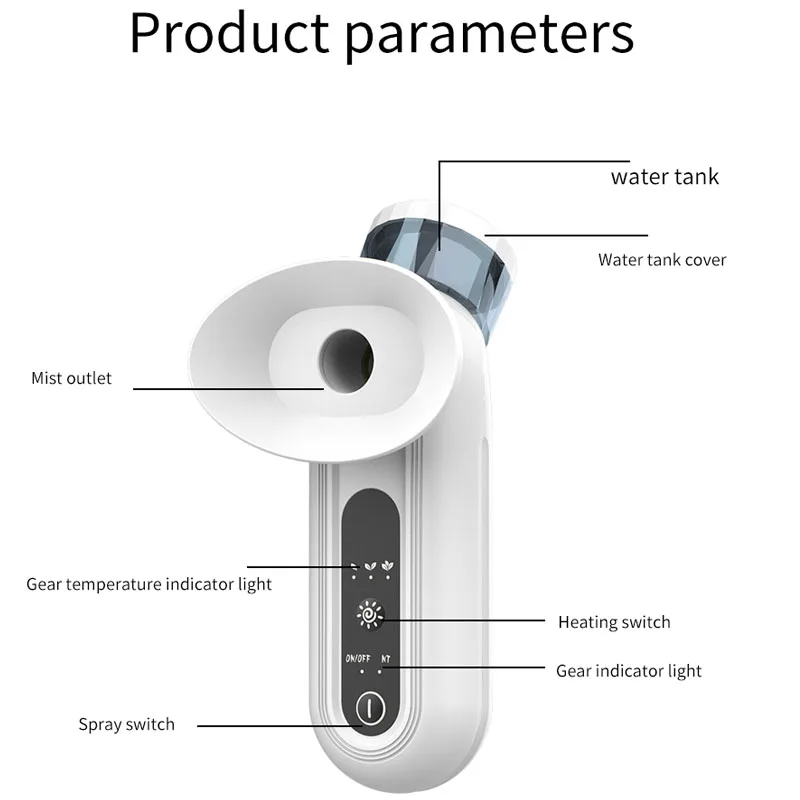 ประคบร้อนเย็น Eye Steam Mist Sprayer แบบพกพา Nano Eye Care Hydrating Instrument บรรเทาความเมื่อยล้าของดวงตา Eye Beauty Hydrating