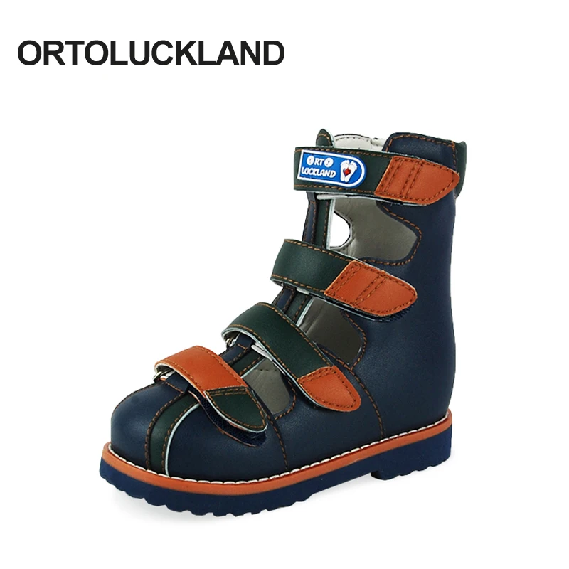 Ortolucland – sandales en cuir pour enfants, chaussures orthopédiques pour bébés garçons et filles, à la mode, montantes, pied de club