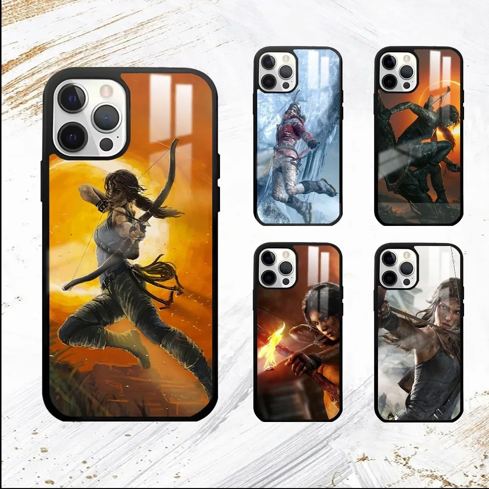 tomb Raider Phone Case For iPhone 16 15 14 13 12 11 Pro Max Plus Mini PC Mirror Fashion  phone case