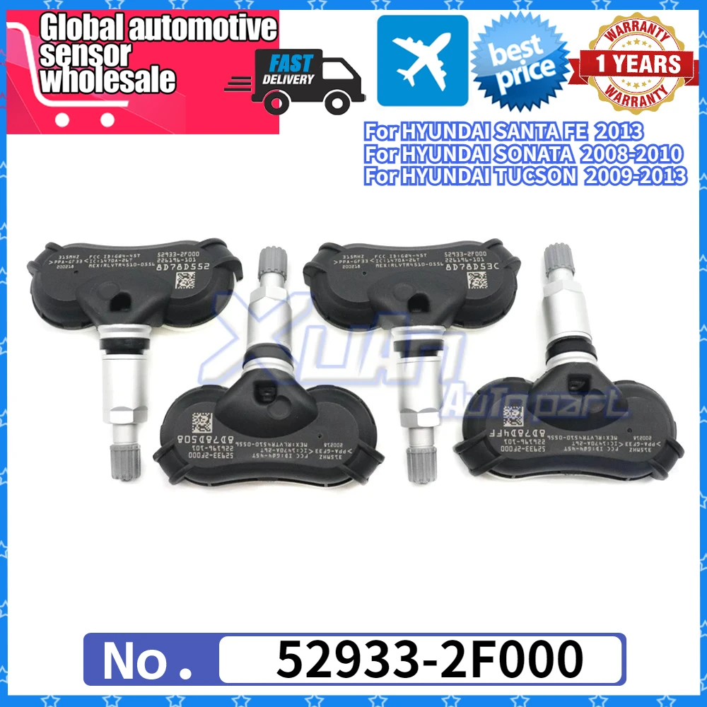 

Car TPMS Air Tire Pressure Sensor Monitoring System 52933-2F000 For Kia Borrego Cadenza Rio Rio5 2005-2021 315Mhz 529332F000