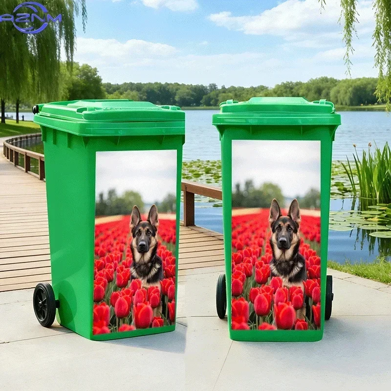Versatile Home Ornament Sticker Stylish Trash‑Can Decal for Indoor Space Aesthetic Upgrade
