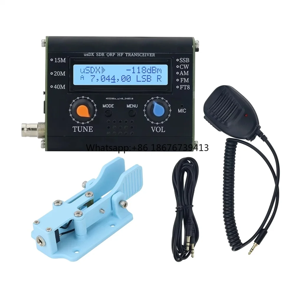 5W UsDX SDR QRP HF Transceiver All Mode Supporting 15M 20M 40M Bands + Blue Morse Key