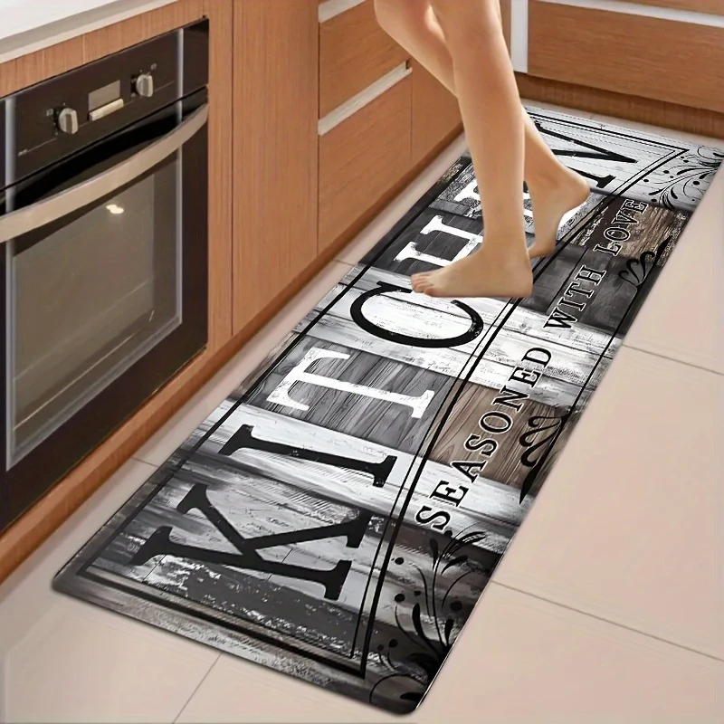 

Коврик для КУХНЯ в деревенском стиле — многоцветный коврик с надписью под дерево, нескользящий моющийся полиэстеровый коврик для винтажной кухни и домашнего декора