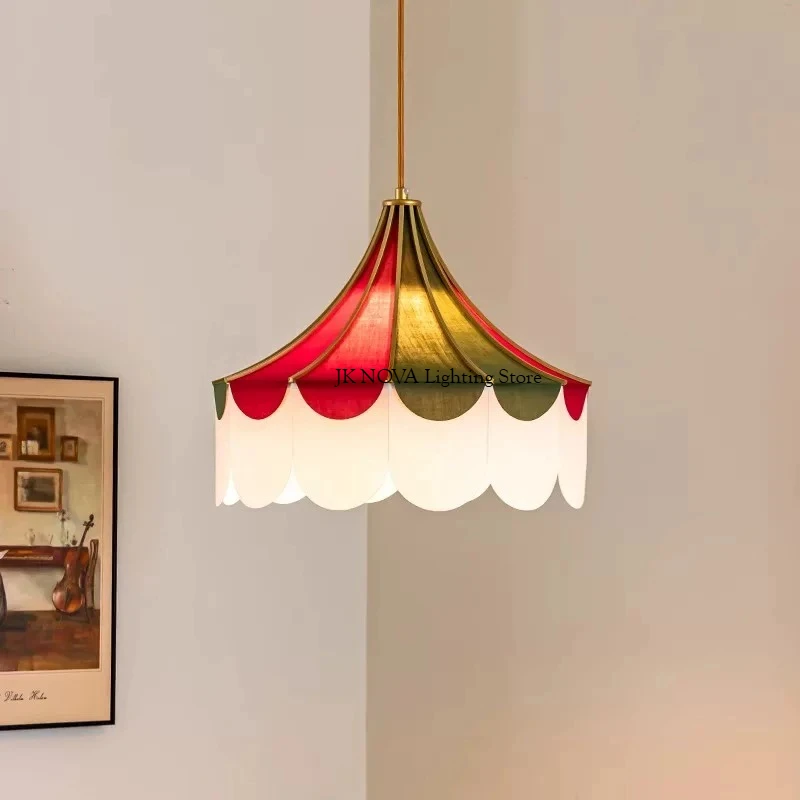 2025 Cartoon Circus Children's Room Pendant Decoration Fabric Tent Colorful Study Restaurant Light