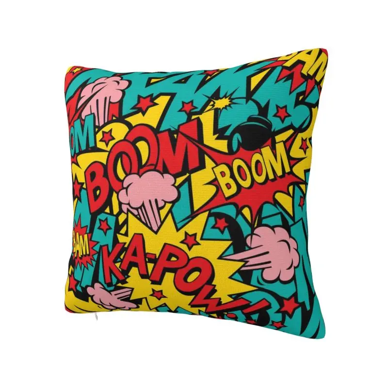 Custom Comic Book Square Pillowcover Home Decorative Cushions Throw Pillow for Sofa Double-sided Printing