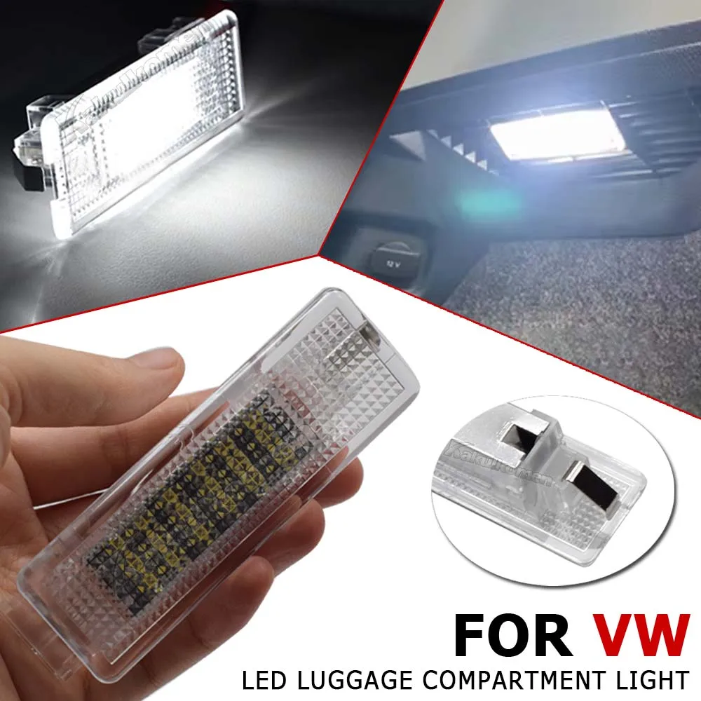 2x For VW Golf 7 7.5 R Jetta Passat B6 B7 B8 CC Scirocco Tiguan Touran T5 LED Interior Trunk Boot Luggage Compartment Light Lamp