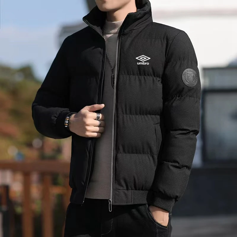 2024 Men's umbro Luxury Cotton Brand Clothing Winter Fashion Casual Warm Coat Jacket Windproof