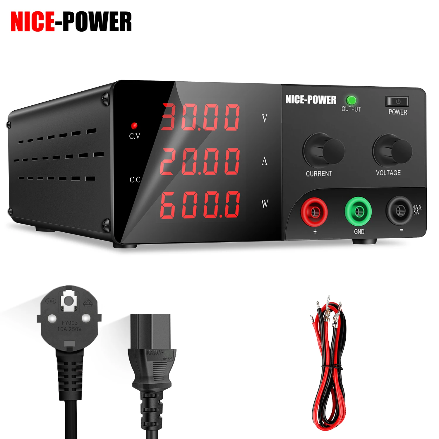 60V 20A 48V Labornetzteil DC Einstellbar 30V 20A Stromquelle 15V 60A Ausgang 600W 900W 1200W Für Batterieladung Reparatur