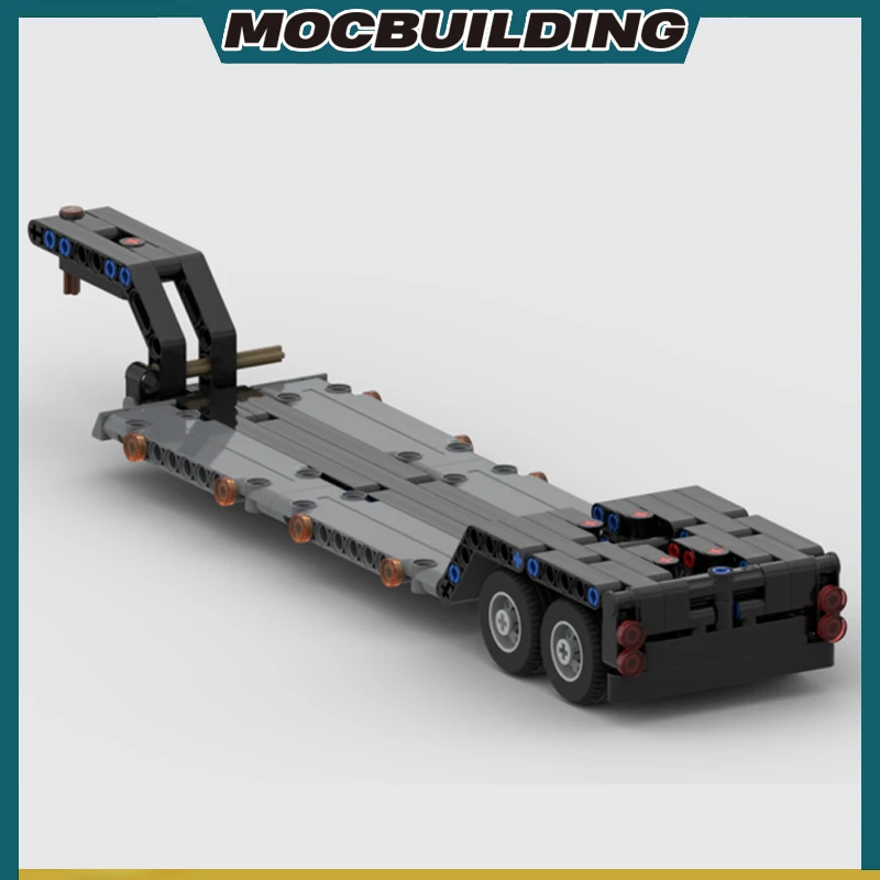 MOC Bouwstenen Kleinschalige Vrachtwagen En Lowboy Trailer Model DIY Gemonteerd Bricks Educatief Transport Speelgoed Geschenken 556PCS