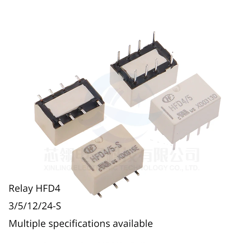 Hongfa Relay HFD4/5/3/12/24VDC-S 8-pin two-group conversion direct plug-in patch signal relay