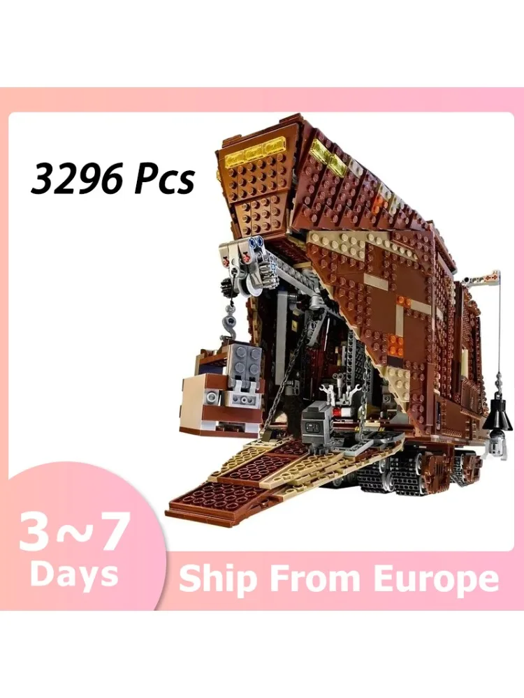 3296 Stuks Creativiteit Woestijn Scène Model Bouwstenen Woondecoratie Montage Speelgoed Volwassenen Kinderen Verjaardagscadeau Compatibel 75059 - afbeelding 2