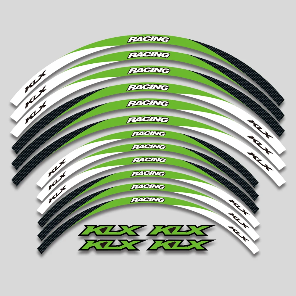 

For KAWASAKI KLX 400 400R 400SR 450R 300 300R 250S 250 250R 230 230S 230R R Accessories Rim Decals Wheel Hub Reflective Stickers