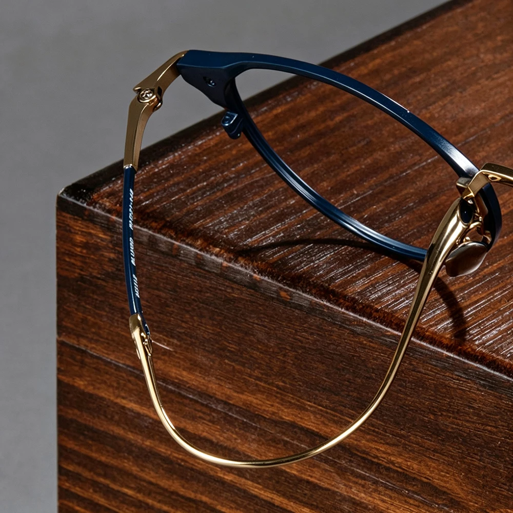 Retro Round Pure Titanium Glasses Frame Prescription Lenses Anti Blue Light Optical Spectacle Frame Men Women Ultralight Eyewear