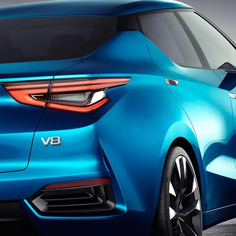 Metal 3D V8 Engine Displacement Trunk Rear Car Badge Decal Emblem Sticker Auto Styling For TOYOTA VW BENZ BWM VOLVO JEEP AUDI