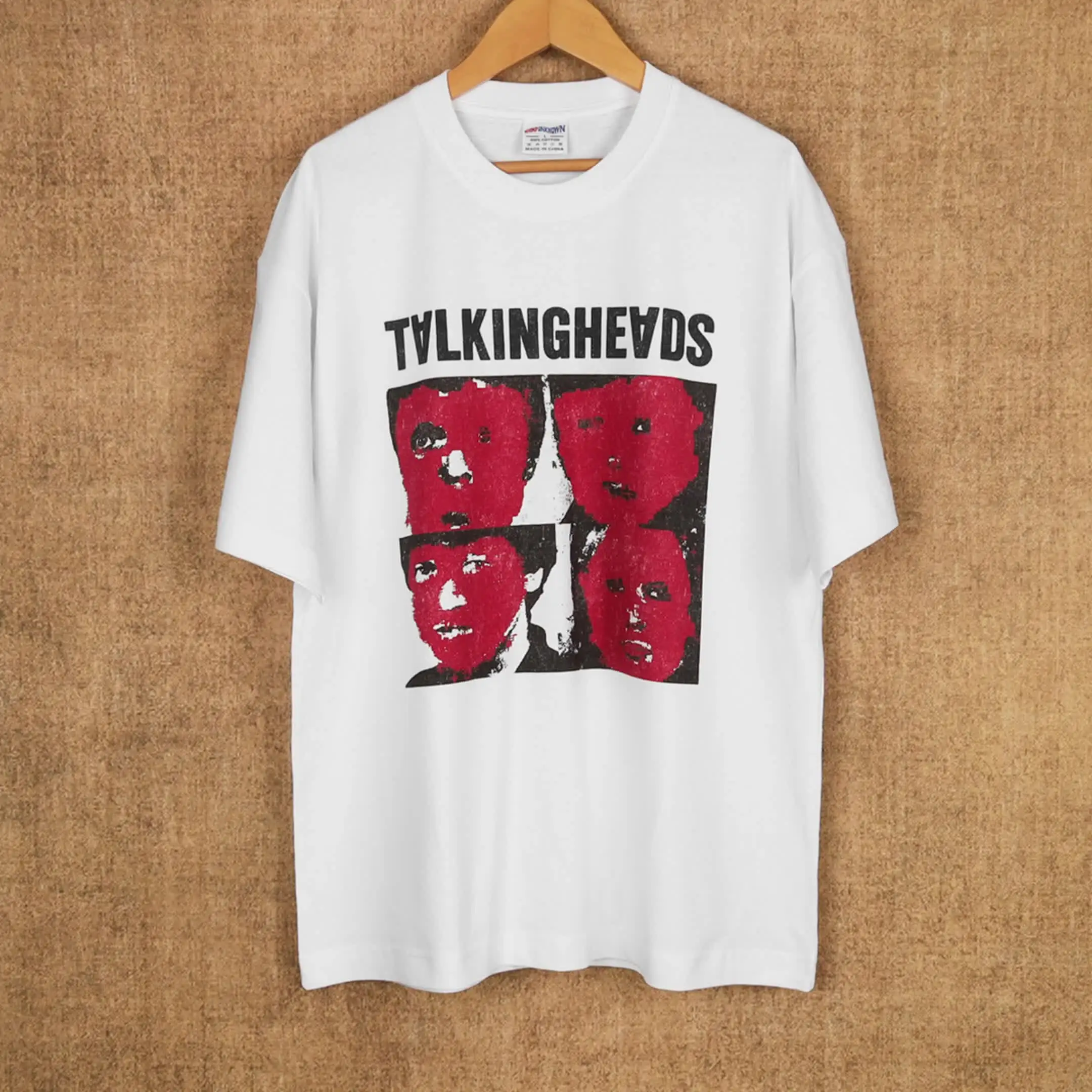 Camiseta Talking Heads Remain In Light, Camiseta de Algodão Retrô