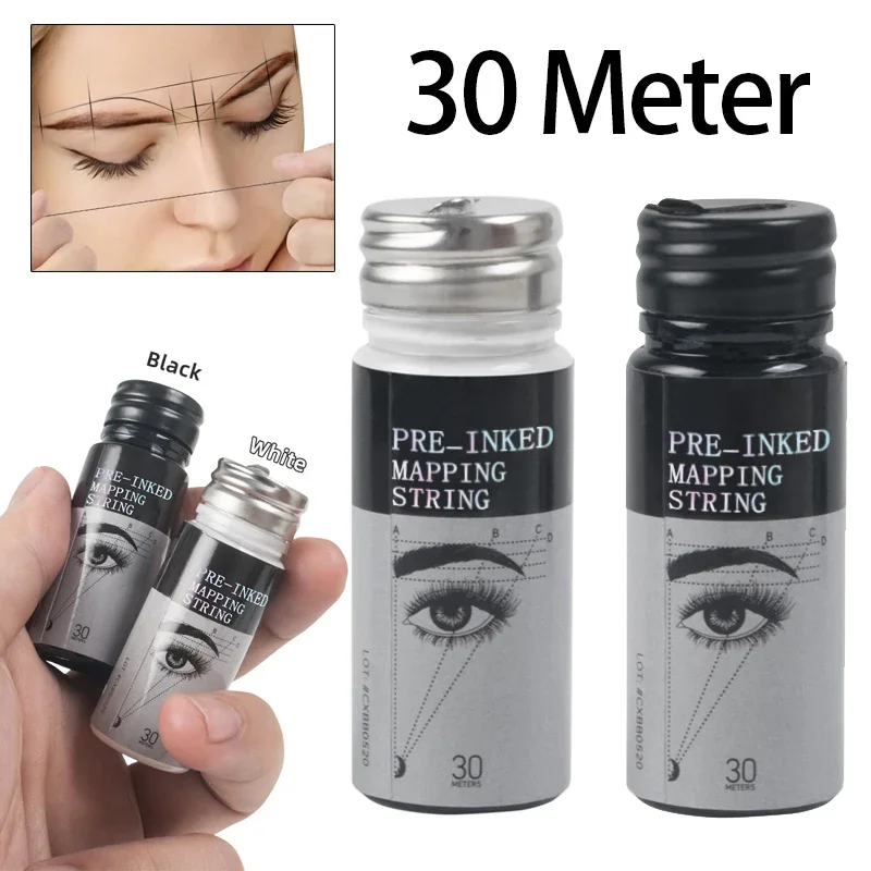 5/10pc Pre-Inked Mapping String Eyebrow Makeup Dyingliner Thread Semi-permanent Positioning Measurement Tattoo Tools