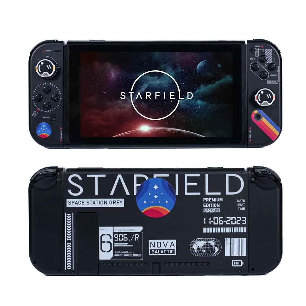 Yoteen Star Field Replacement Shell for Nintendo Switch Joy-con Case ABXY Direction Buttons DIY Joystick Caps