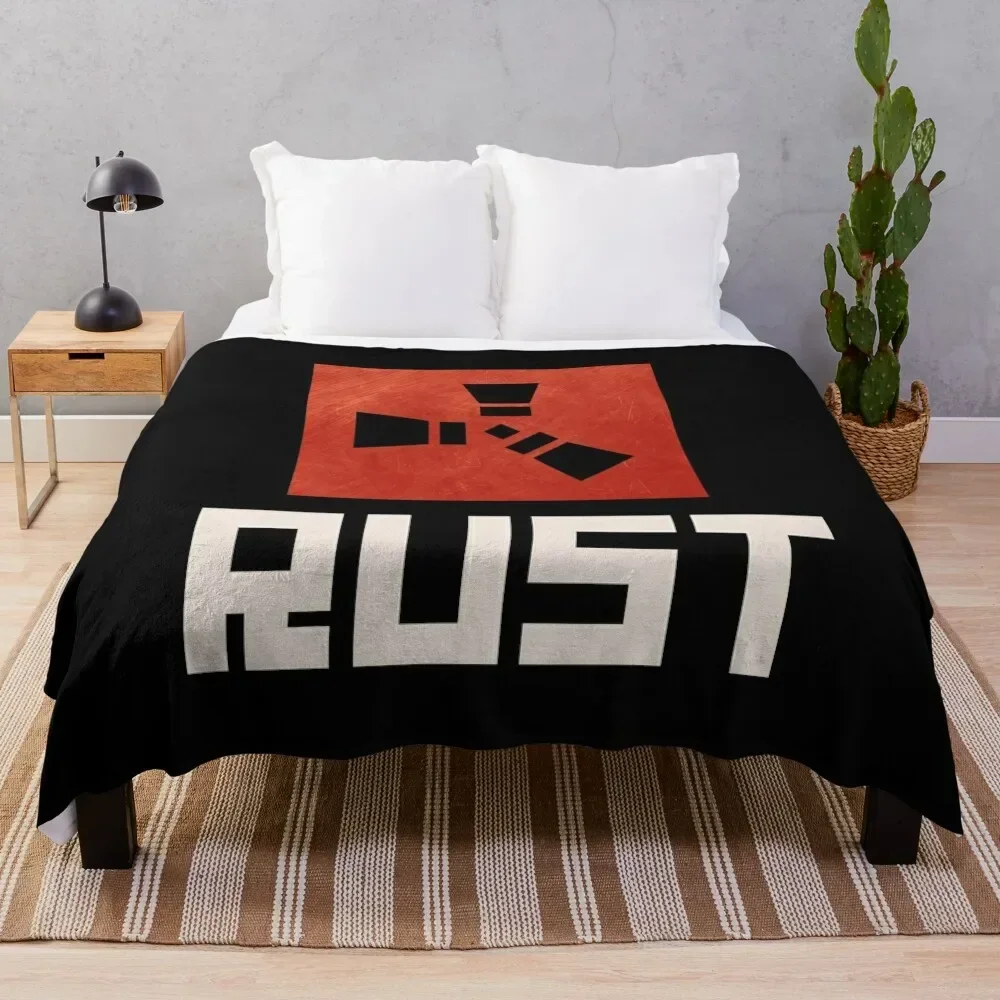 Rust Throw Blanket Plush Decorative Sofa Thermal Flannels Blankets