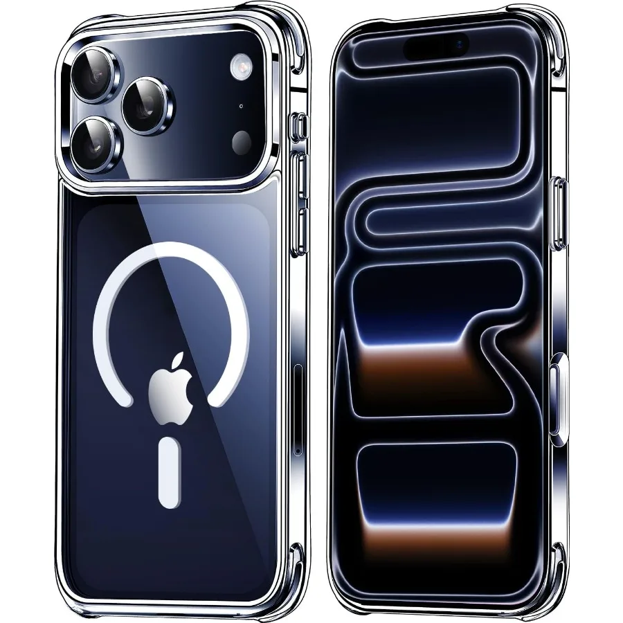 

For Phone 17 Pro Case Magnetic Clear Compatible with MagSafe Military-Grade Protection Phone Bumper for iPhone 6.3 inch