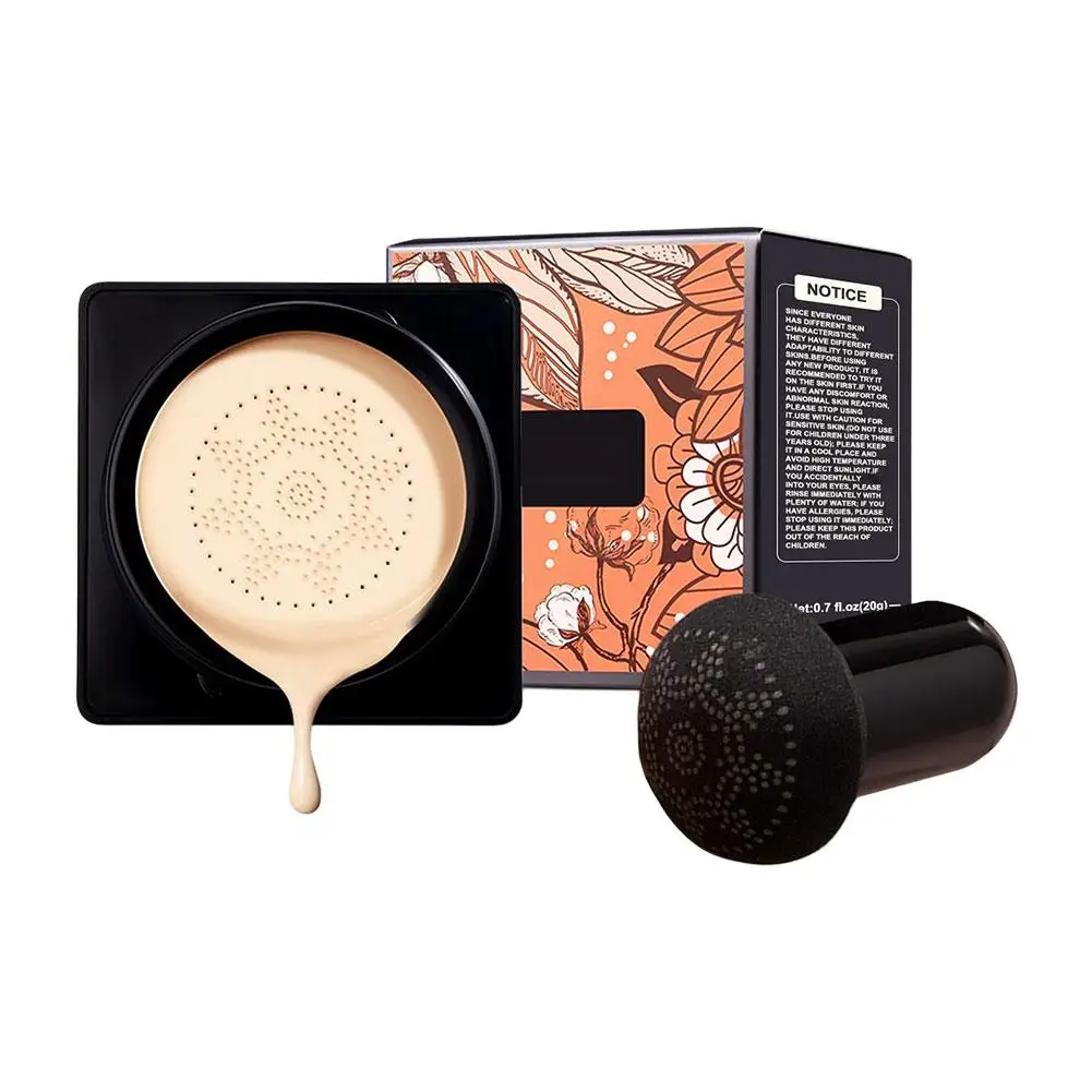 BB Cream Air Cushion Compact Make Up Foundation Concealer Cream for Face Cosmetics Makeup Mushroom Head Puff