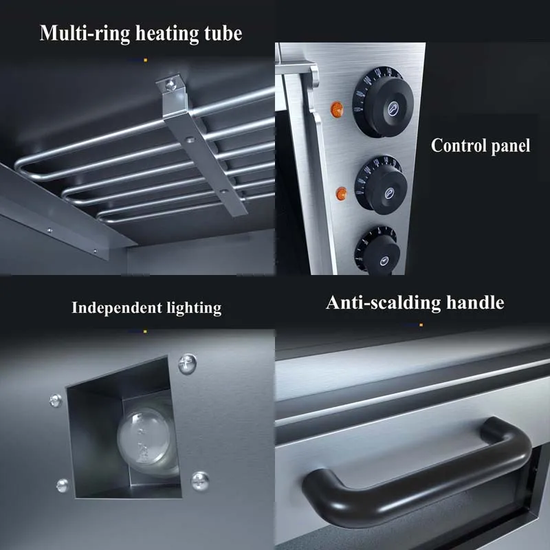 Commercial oven tray gas oven stainless steel pizza bread baking equipment oven 220v view 5