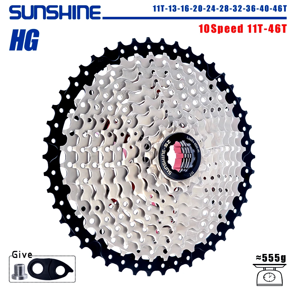 SUNSHINE Fahrradkassette 8/9/10/11/12 Geschwindigkeit MTB Kettenrad 11T-32T/36T/40T/42T/46T/50T/52T HG Struktur Freilauf für SHIMANO/SRAM