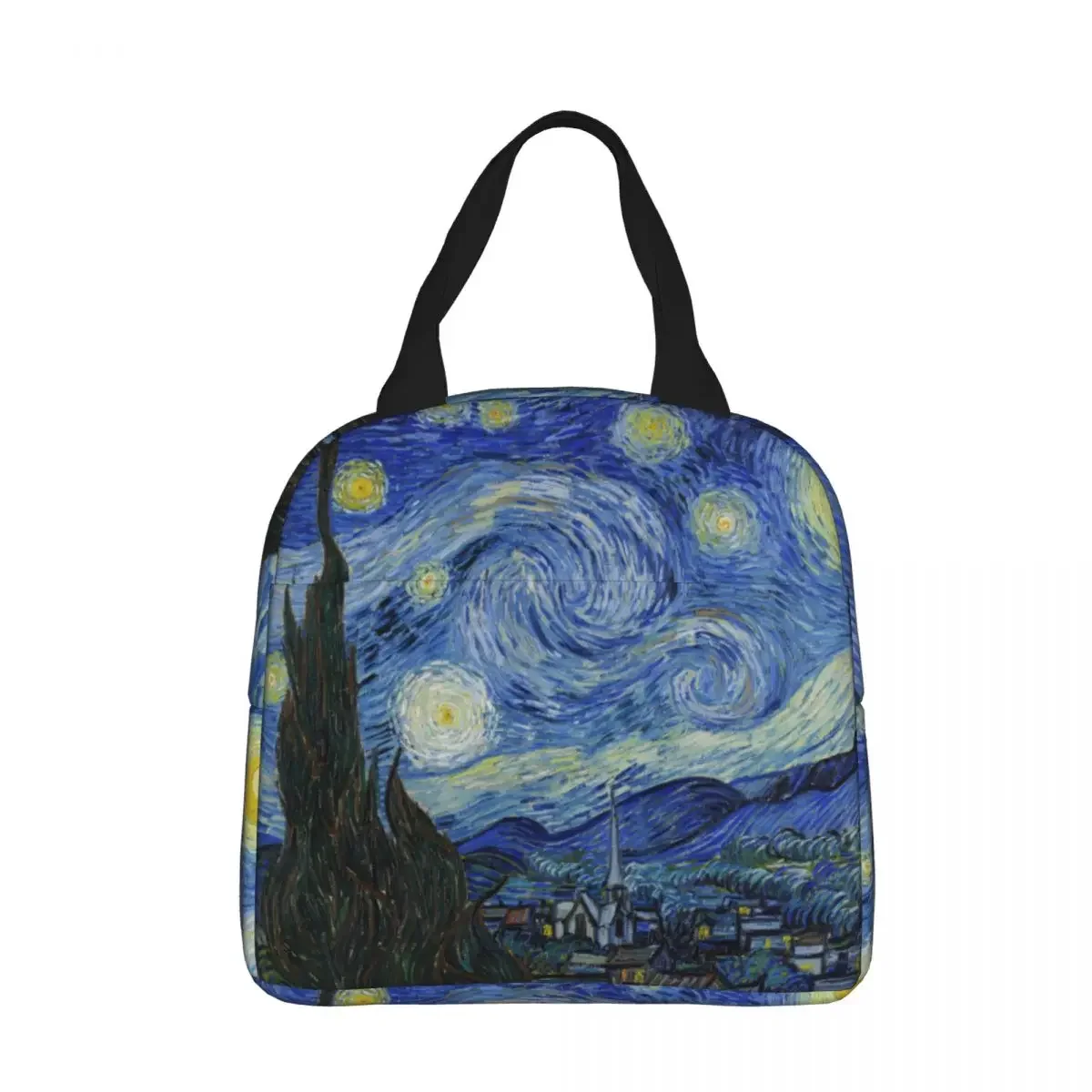 

Starry Night Van Gogh Art Insulated Lunch Bags Portable Oil Painting Reusable Cooler Bag Tote Lunch box Beach Picnic Men Women