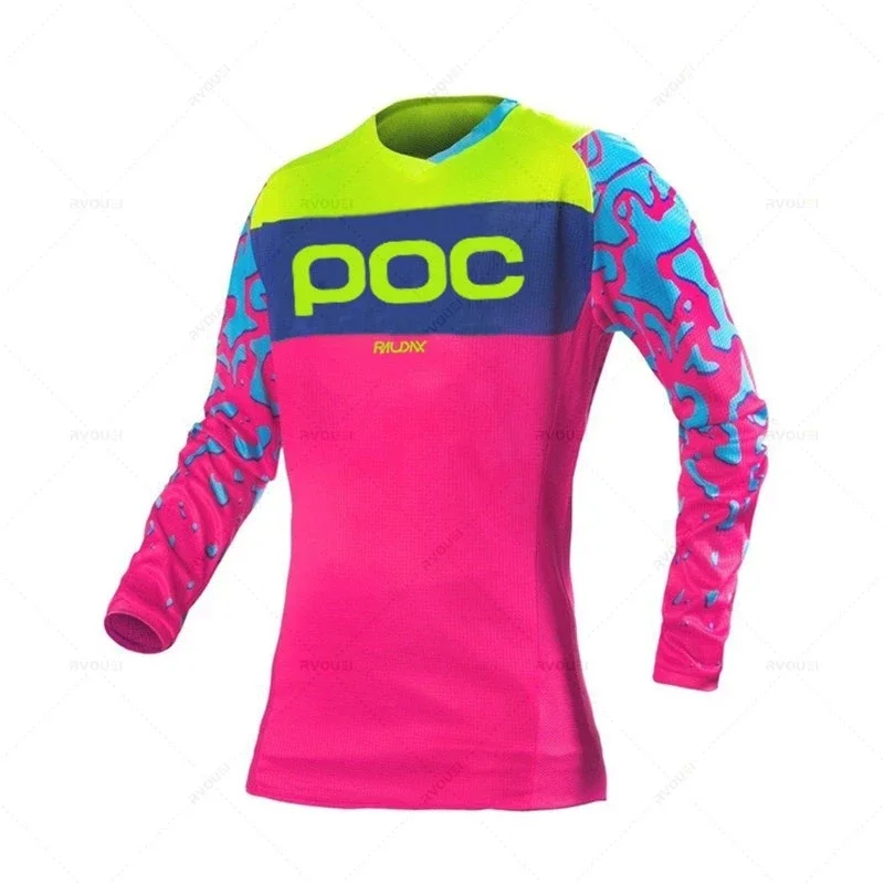 2025 Motocross Jersey Mtb Downhill Jeresy Cycling Mountain Bike Maillot Ciclismo Hombre QuickDry Jersey RAUDAX POC Woman Jerseys