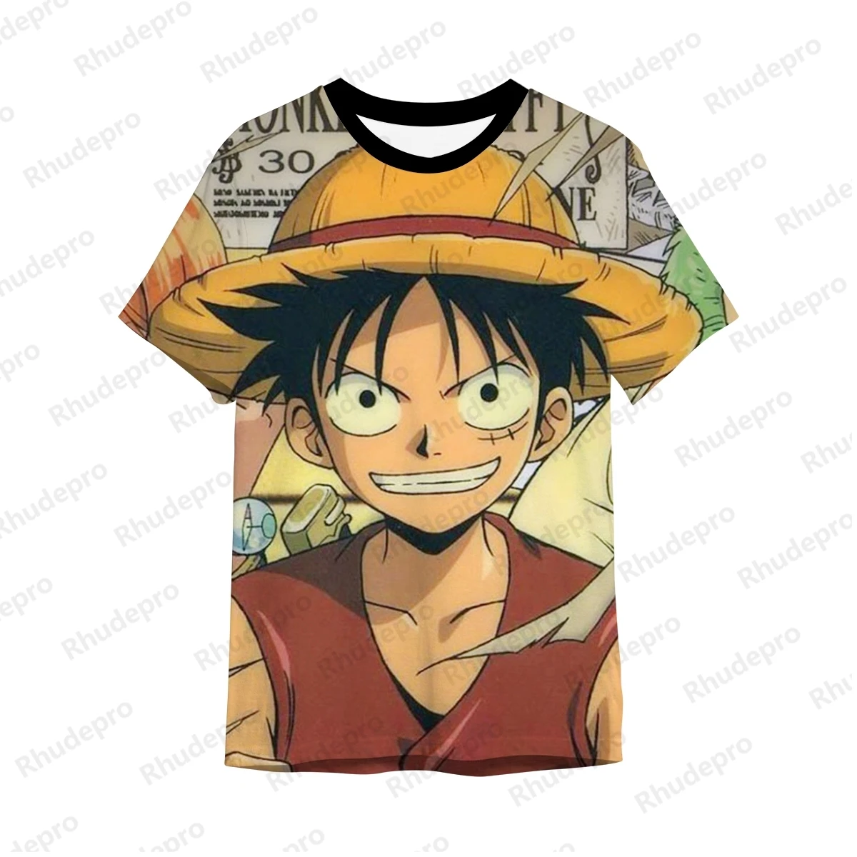 

Men T-Shirt Monkey D Luffy One Piece Short Sleeve Children's Tee Streetwear Tops Fashion T-shirts Harajuku Style Roronoa Zoro