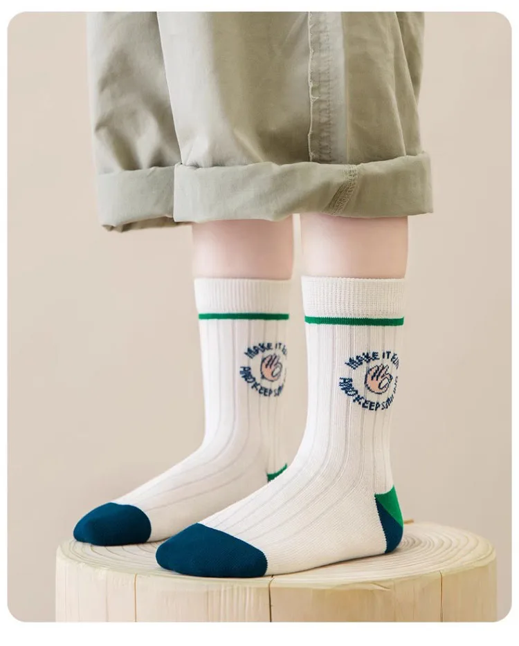 5 Pairs Children's Socks Spring Autumn Socks Kids Boys Cotton Socks Baby Cartoon Pattern Medium Sock