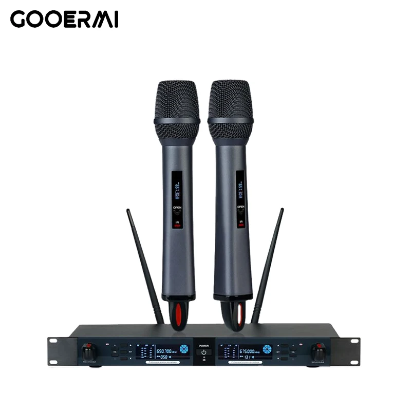 CD-08 Wireless Magnetic Charging Microphone KTV Performance UHF Adjustable Frequency