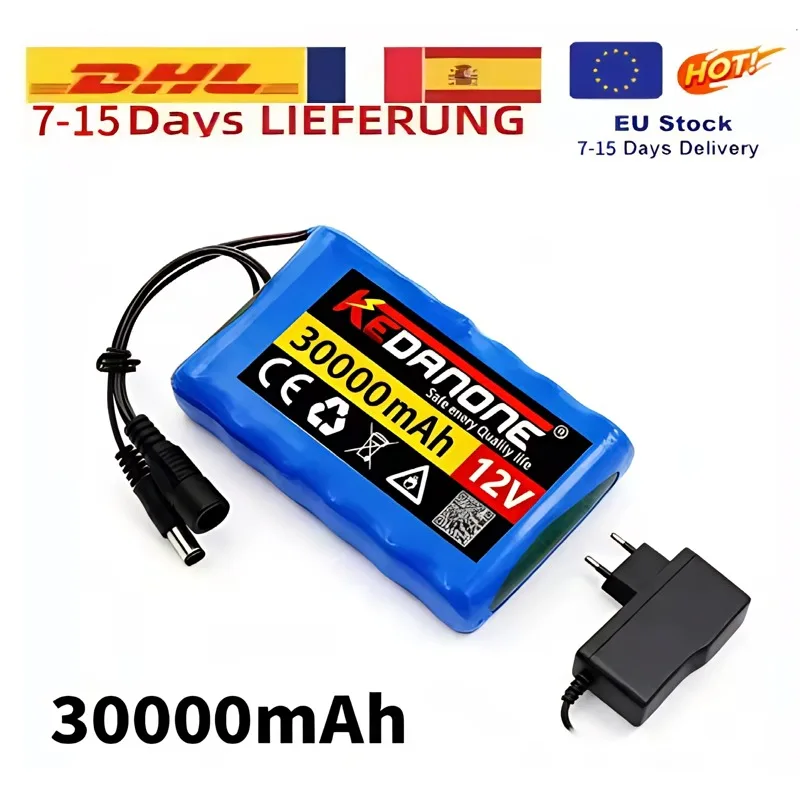 

✔️ New 20000mah 3S2P 12V Portable Rechargeable Li-Ion Battery For LED Portable Rechargeable Li-ion Battery for fishing lights