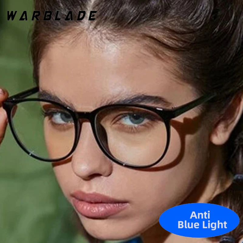 

New Fashion Oversized Oval Frame Anti-Blue Light Optical Glasses Women Men Office Work Reading Eye Protection Classic Eyeglasses